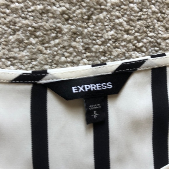 Express white and black stripe chiffon top - Picture 2 of 3